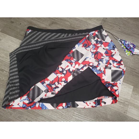 Peter Pilotto x Target Collaboration Red Floral / Check Print Skirt | Size 16 - Picture 3 of 8